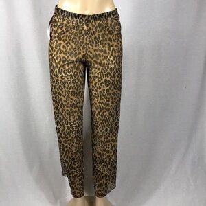 Zuliana Size M/L Animal Print Sheer Pants. Made in USA. New With Tags